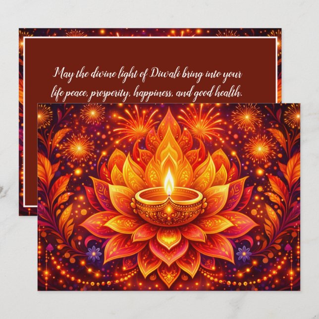Radiant Diwali Delight Invitation (Front/Back)