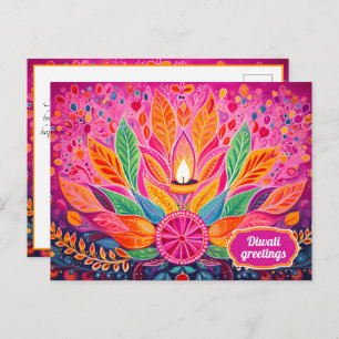 Radiant Diwali Delight Postcard