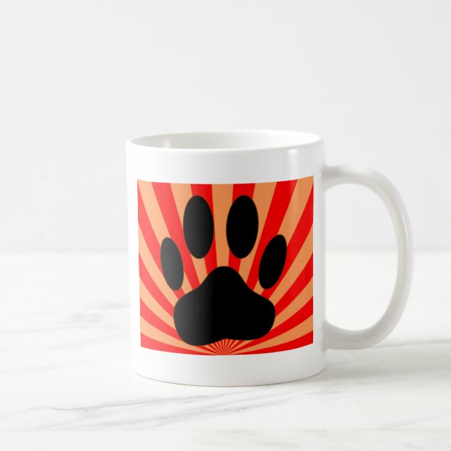 Radiant Dog Paw Print Coffee Mug (Right)