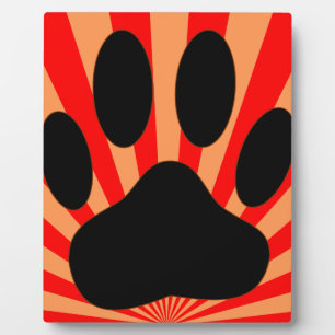 Radiant Dog Paw Print Plaque