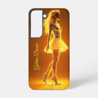 Radiant fantasy model luminous golden glow