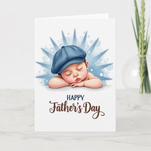 Radiant Fathers Day Baby Card