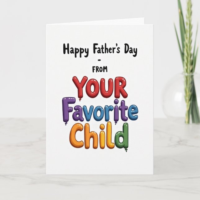 Radiant Fathers Day Balloon Card (Front)