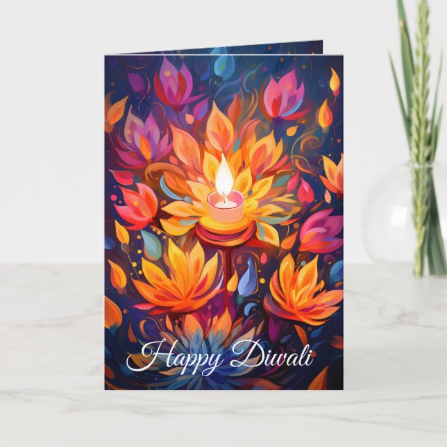 Radiant Festive Blooms Holiday Card (Front)