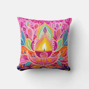 Radiant Festivities: A Dazecore Celebration Cushion