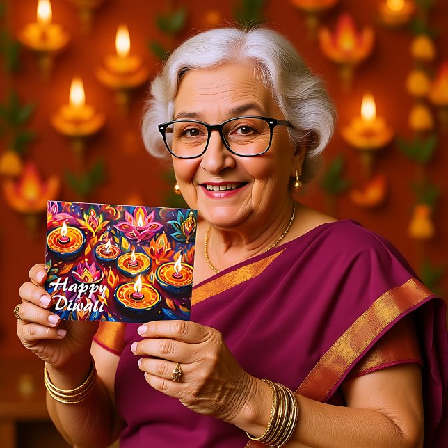 Radiant Festivity: A Happy Diwali Celebration Postcard (Radiant Festivity A Happy Diwali Celebration Postcard)