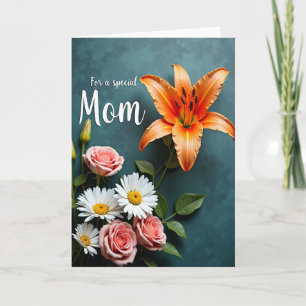 Radiant Floral Mom Card