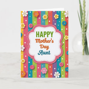 Radiant Floral Mothers Day Aunt Card