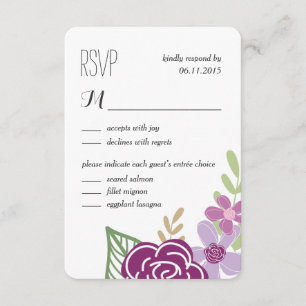 Radiant Florals Wedding Response / RSVP Cards