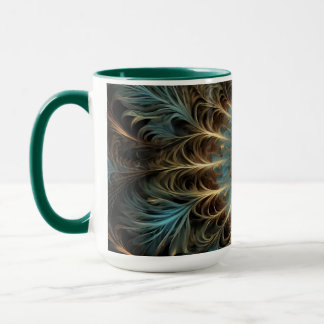 Radiant Fractal Flower Mug