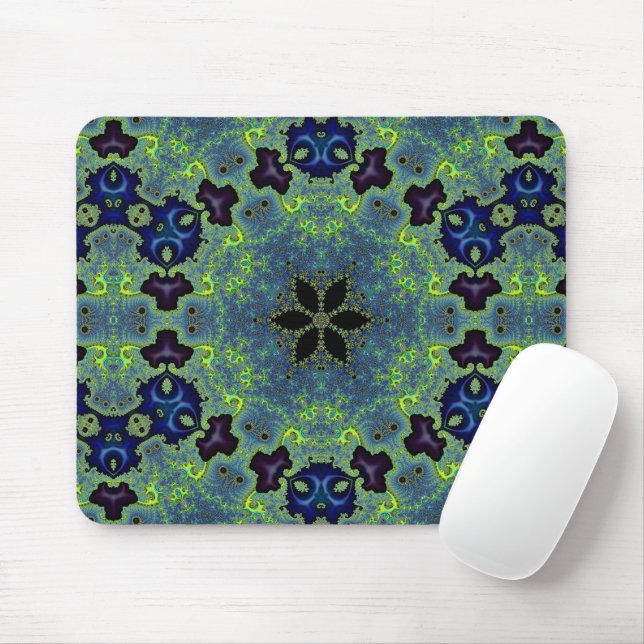 Radiant Fractal Symphony  Mouse Pad (With Mouse)