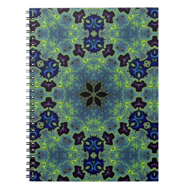 Radiant Fractal Symphony Notebook (Front)