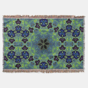 Radiant Fractal Symphony Throw Blanket