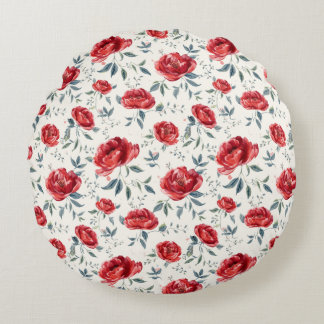 Radiant garden of confidence pattern round cushion