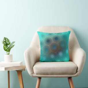 Radiant Geometric Bloom Cushion