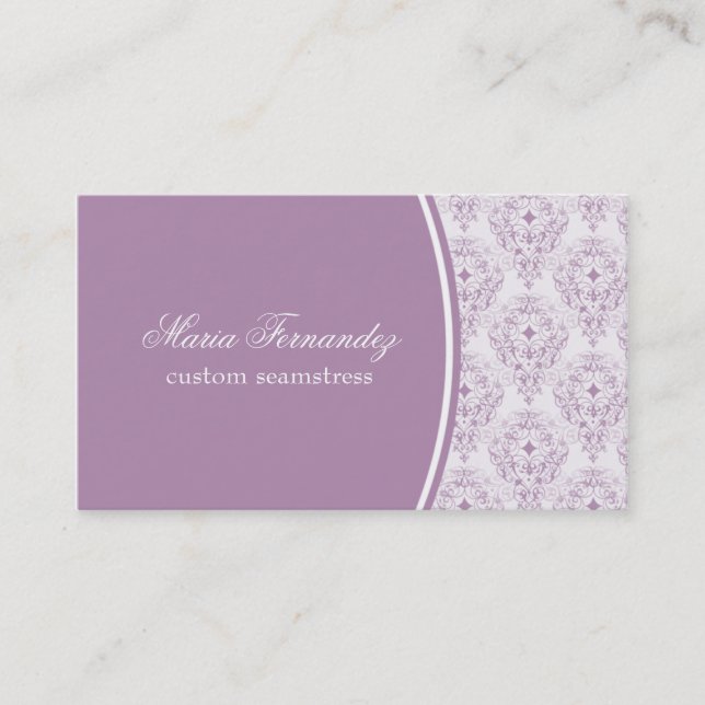 Radiant Glam Business Card, Lavender Business Card (Front)