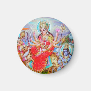 Radiant Goddess Durga Ji Painting Magnet