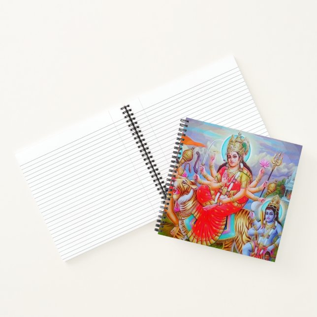 Radiant Goddess Durga Ji Painting Notebook (Inside)