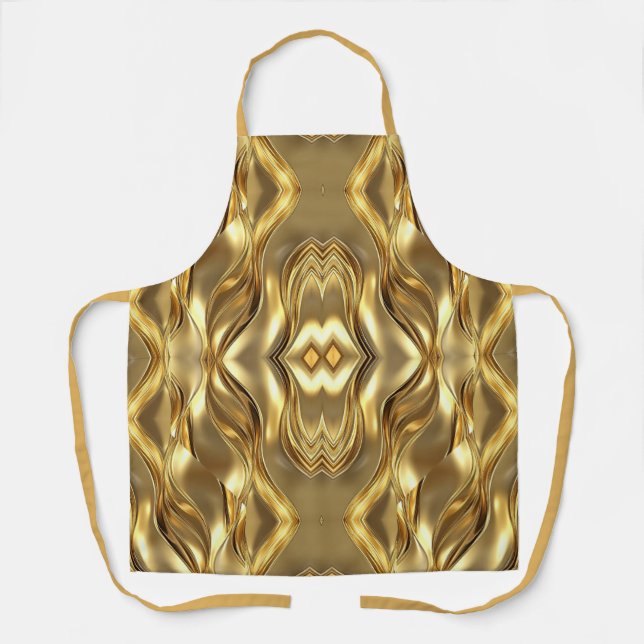 Radiant Golden Pattern Apron (Front)