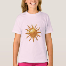 Radiant Golden Sun Celestial Boho Art Design