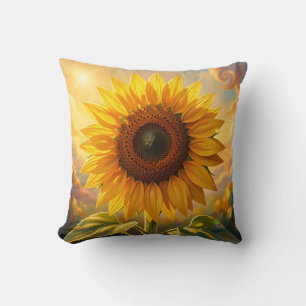 Radiant Golden Sunflower Sunset Cushion