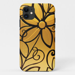 Radiant Golden Yellow Floral Design iPhone 11 Case