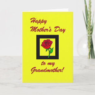 Radiant Grandmothers Day Rose Card