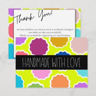 Radiant Gratitude: Handcrafted Vibrance Thank You Card