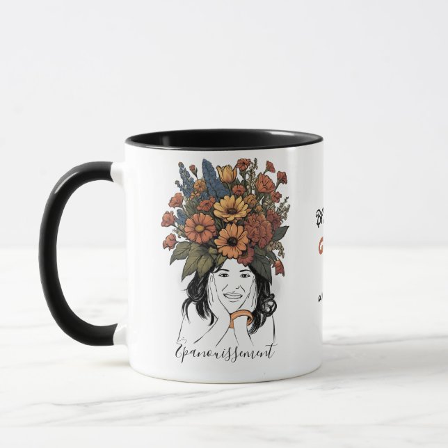 Radiant Growth: Feminine Empowerment Mug (Left)