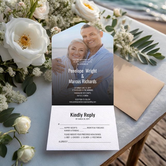 Radiant Happy Photo Wedding All In One Invitation (Creator Uploaded)