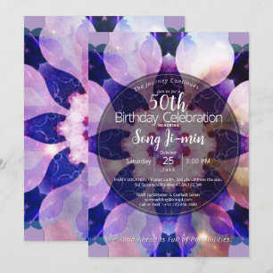 Radiant Harmony Luminous Floral Mandala Invitation