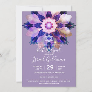 Radiant Harmony Luminous Floral Mandala Invitation