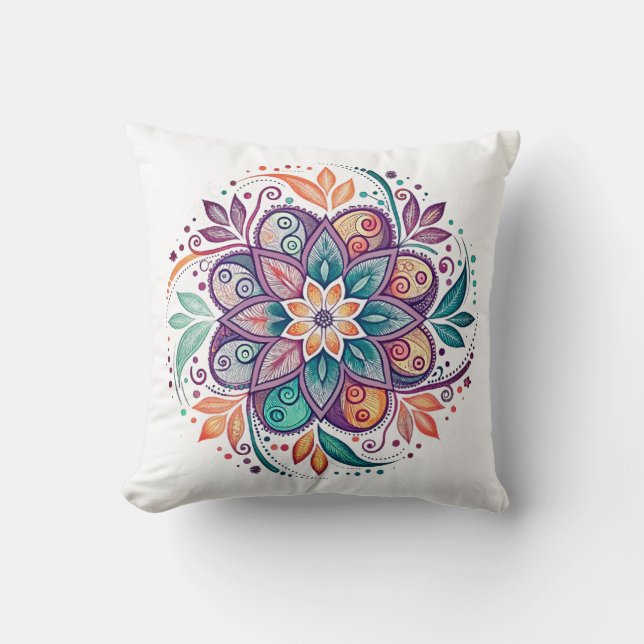  “Radiant Harmony Mandala" Cushion (Front)