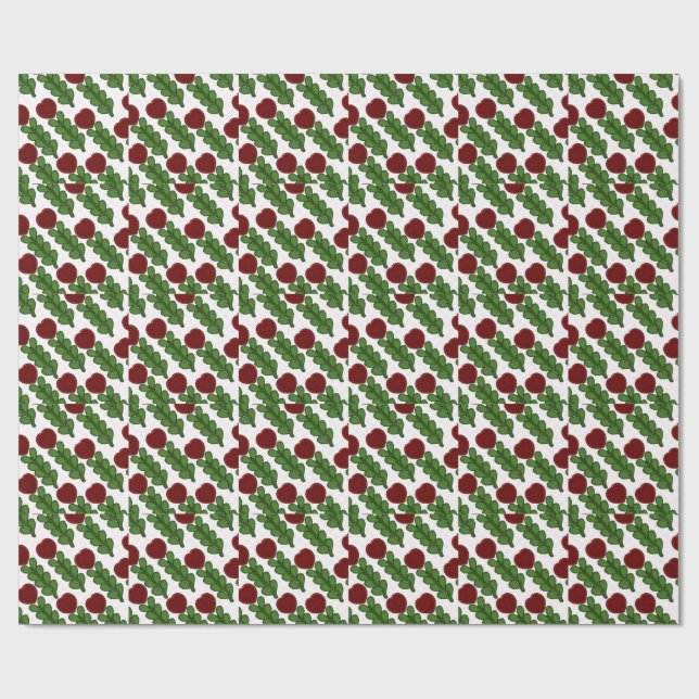  Radiant Heart Flower Botanical wrapping Paper (Flat)