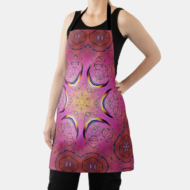 Radiant Heart Kaleidoscope  Apron (Insitu)