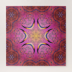 Radiant Heart Kaleidoscope Jigsaw Puzzle