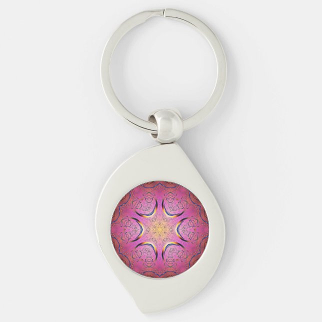 Radiant Heart Kaleidoscope Key Ring (Front)