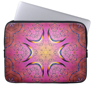 Radiant Heart Kaleidoscope Laptop Sleeve