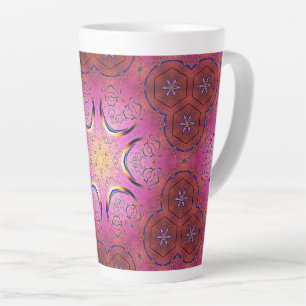 Radiant Heart Kaleidoscope Latte Mug