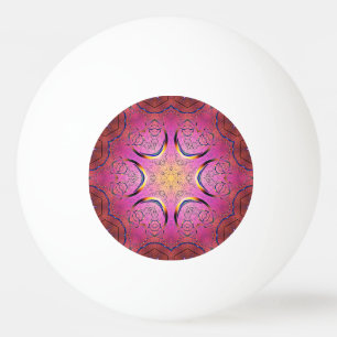 Radiant Heart Kaleidoscope Ping Pong Ball