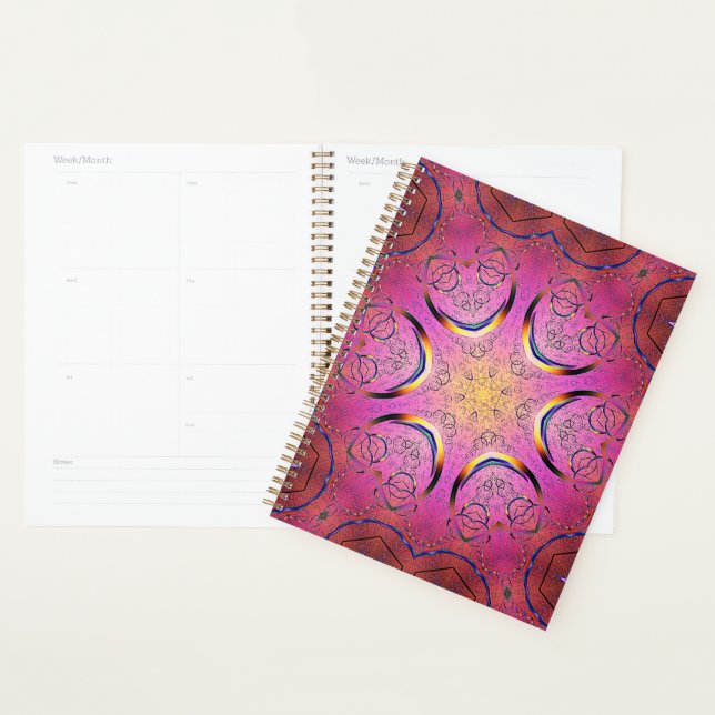 Radiant Heart Kaleidoscope  Planner (Display)