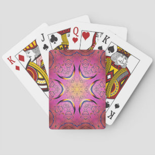 Radiant Heart Kaleidoscope  Playing Cards