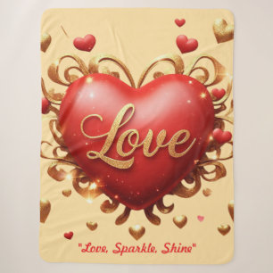 "Radiant Heart Symphony" Sherpa Blanket