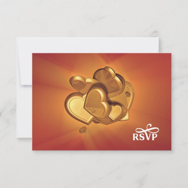 Radiant Hearts RSVP (Version 7) Card (Front)