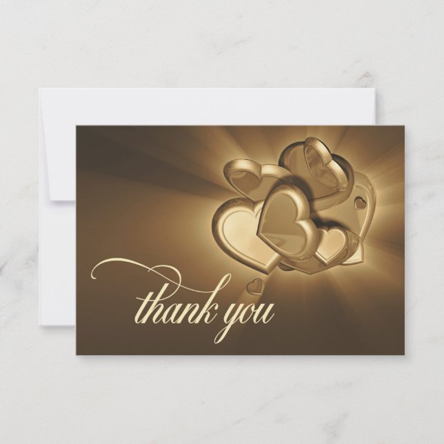 Radiant Hearts Thank You Card (Version 5) (Front)