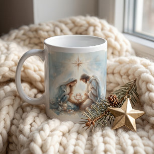 Radiant Holy Family Nativity Scene Coffee Mug