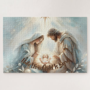 Radiant Holy Family Nativity Scene Jigsaw Puzzle