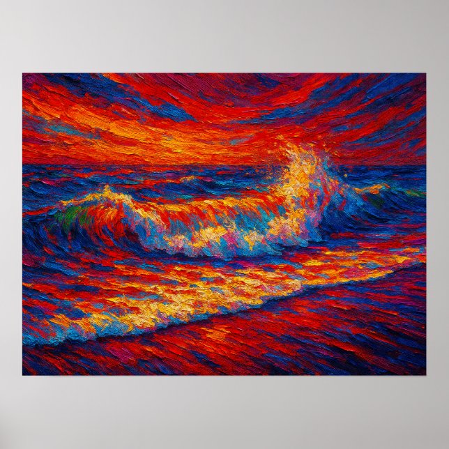 Radiant Horizon: The Primal Rainbow Surge Poster (Front)