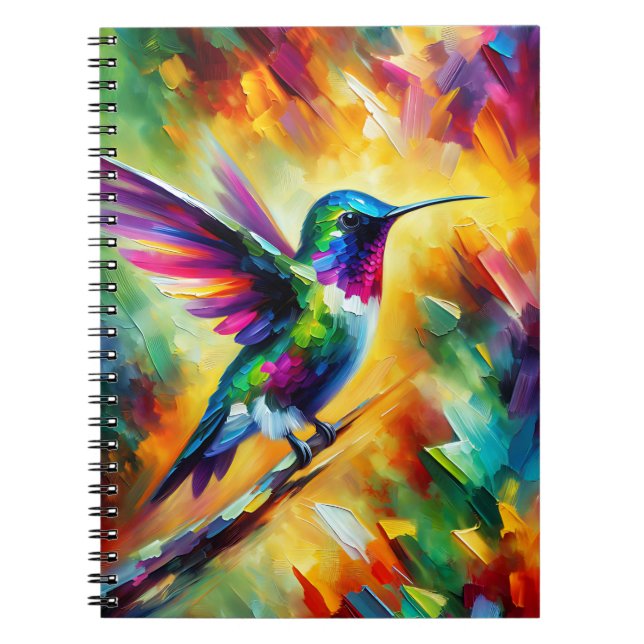 Radiant Hummingbird Dawn Notebook (Front)