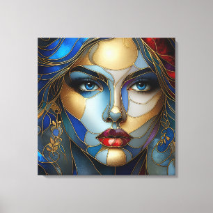Radiant Innocence - Stained Glass Style Canvas Print